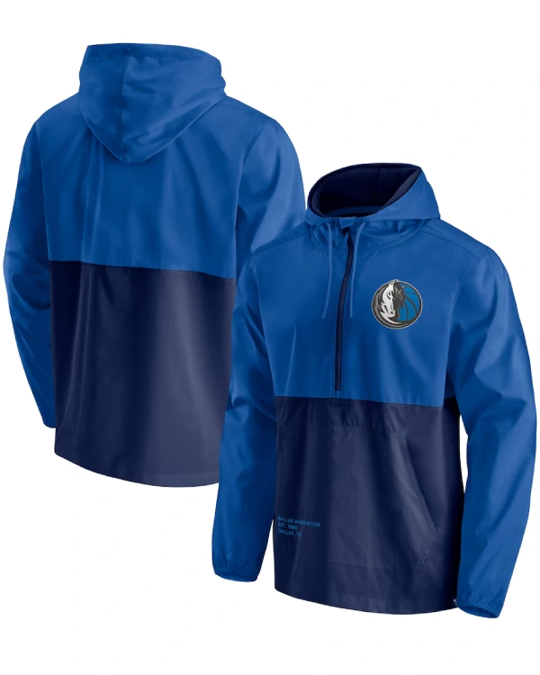 Dallas-mavericks Half-Zip Hooded Jacket