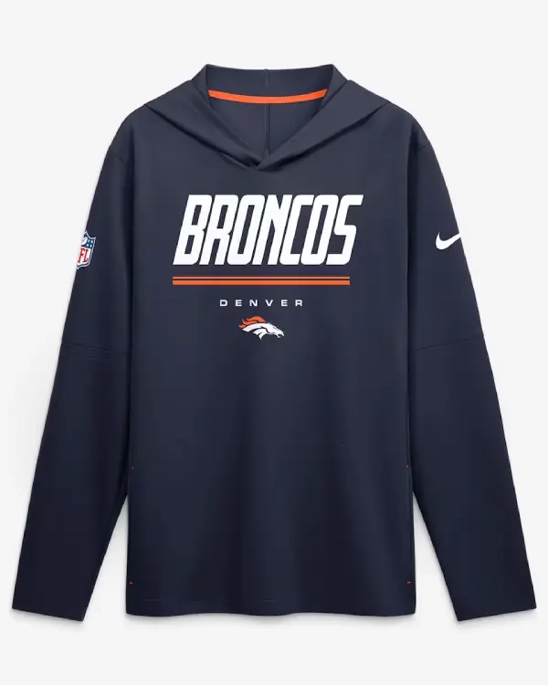 Denver Broncos Nike Sideline Game Hooded T-Shirt