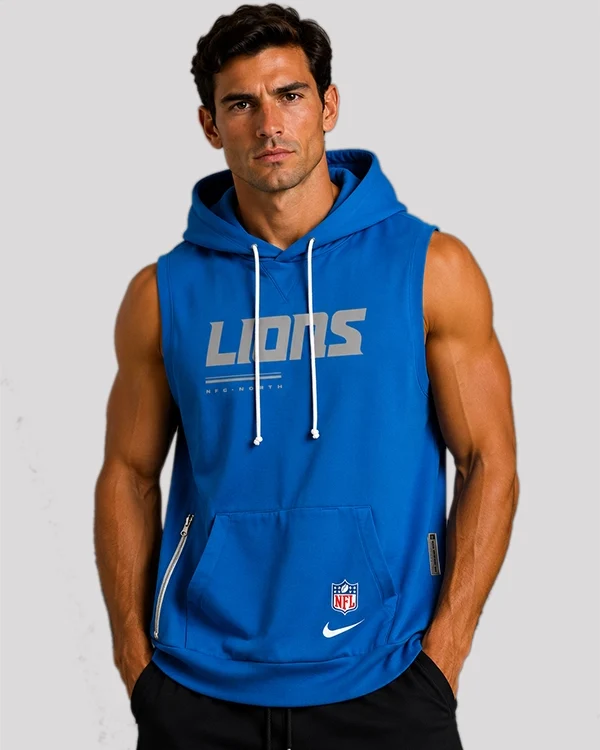 Detroit Lions 2026 Sideline Sleeveless Hoodie