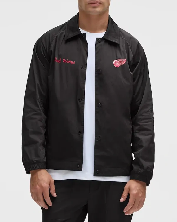 Detroit Red Wings Coaches Black Full-Button Jacket