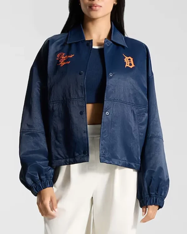 Detroit Tigers Coaches True Navy Full-Button Jacket