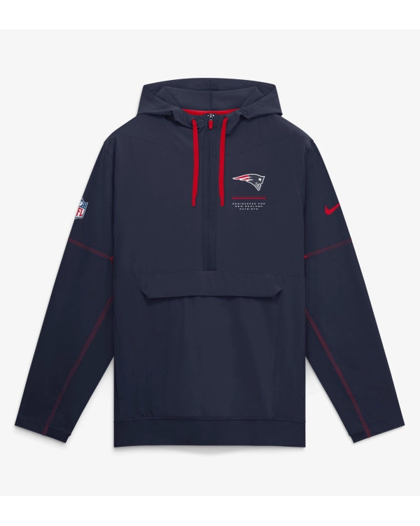 England Patriots Sideline Anorak Half-Zip Jacket 2026