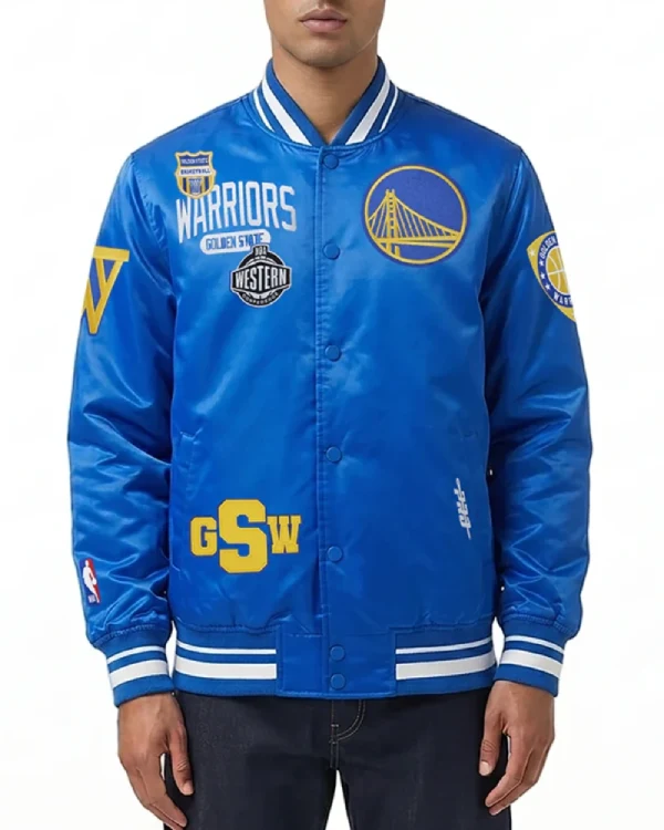 Golden State Warriors Letterman Royal Classic