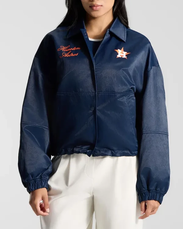 Houston Astros Coaches True Navy Full-Button Jacket