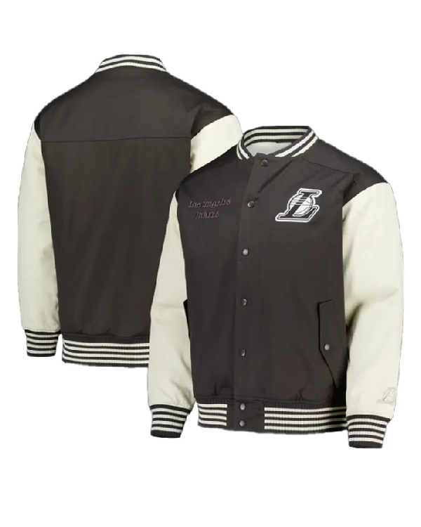 LA Lakers Elements Classic Pewter Varsity Jacket