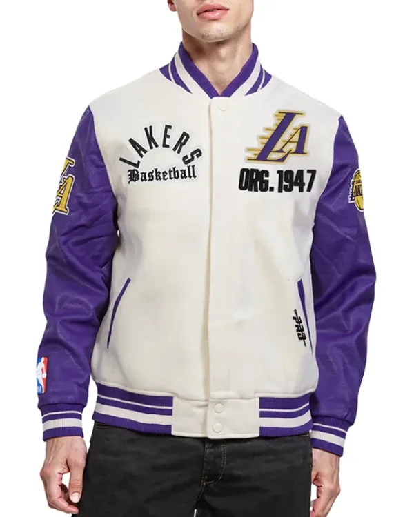 LA Lakers Modern Originals Classic Varsity Jacket
