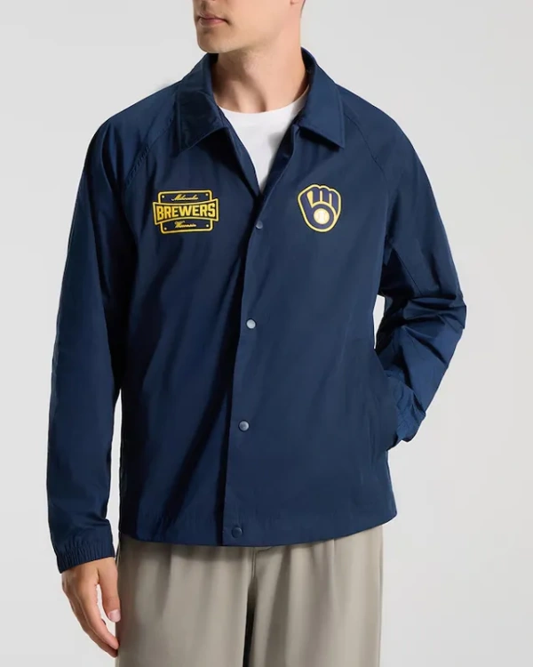 Milwaukee Brewers Coaches True Navy Jacket