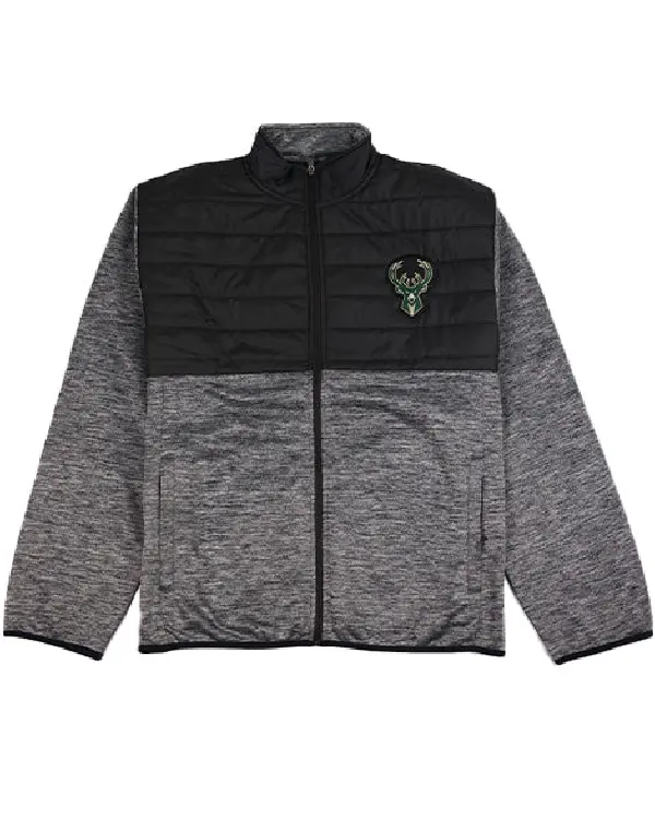 Milwaukee Bucks Full Zip Puffer Jacket
