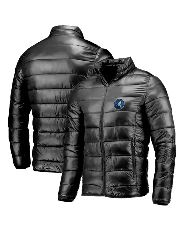 Minnesota Timberwolves Black Puffer Jacket