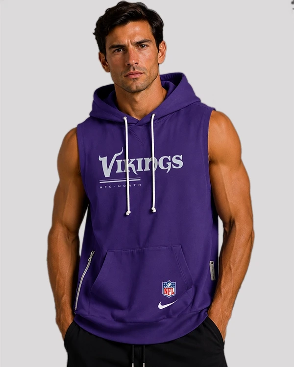 Minnesota Vikings 2026 Sideline Sleeveless Hoodie