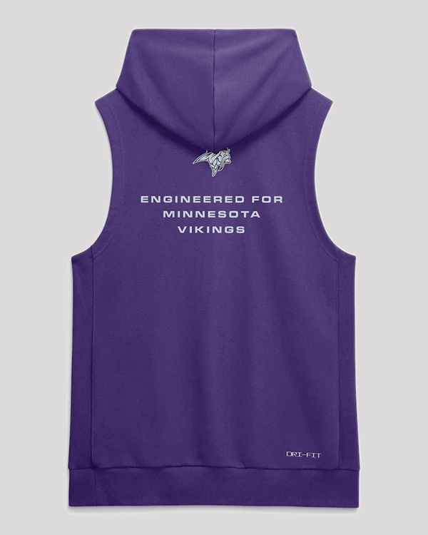 Minnesota Vikings Nike 2026 Purple Sideline Standard Issue Dri-FIT Sleeveless Hoodie