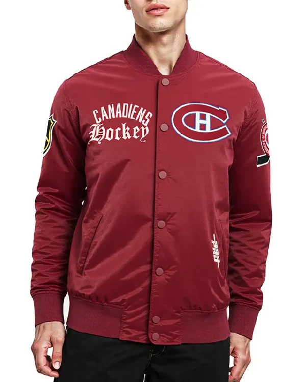 Montreal Canadiens Modern Originals Cardinal Satin Jacket