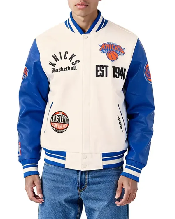 NY Knicks Modern Originals Classic Varsity Jacket
