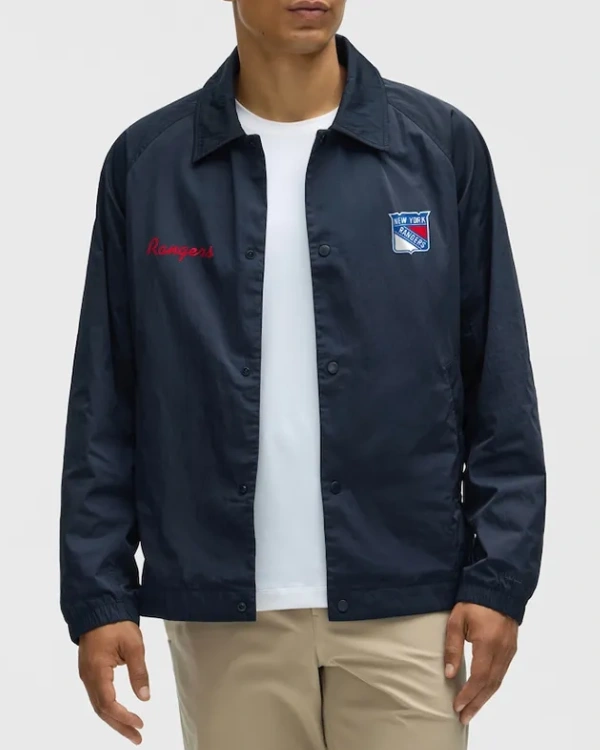 NY Rangers Coaches True Navy Full-Button Jacket