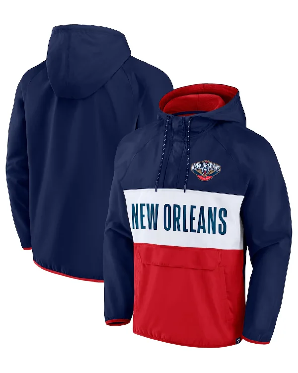 New Orleans Pelicans Half Zip Hooded Jacket