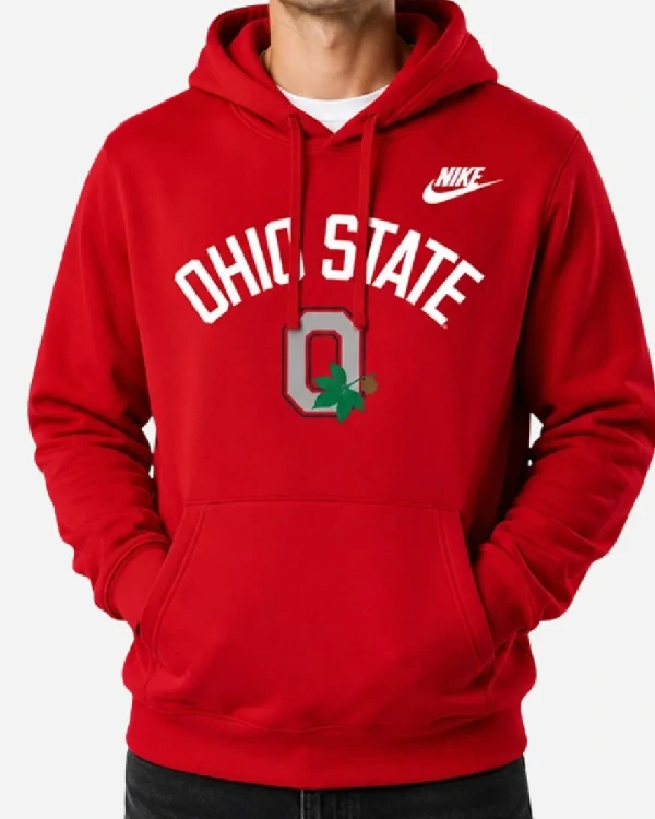 Nike Ohio State Legacy Arch Club Red Hoodie
