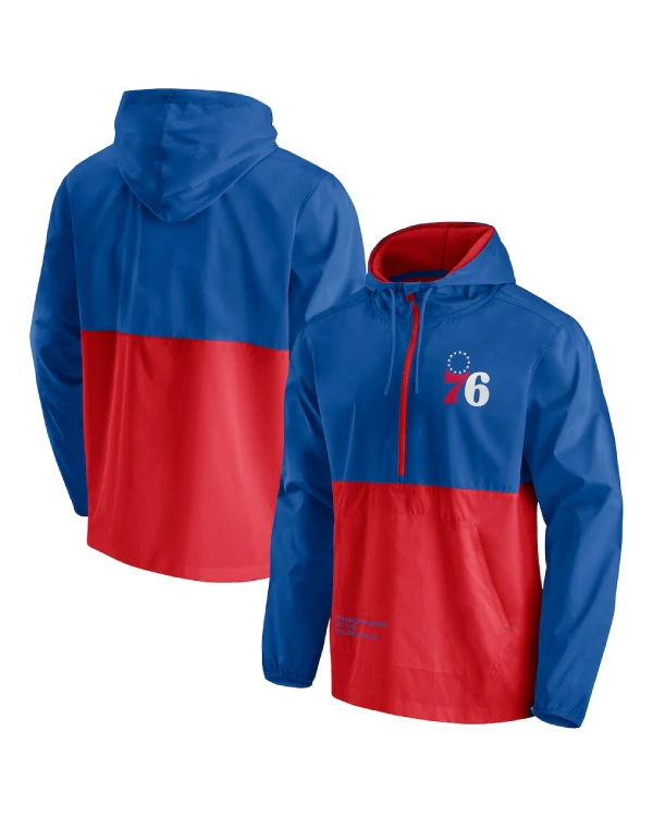 Philadelphia 76ers Half-Zip Hooded Jacket