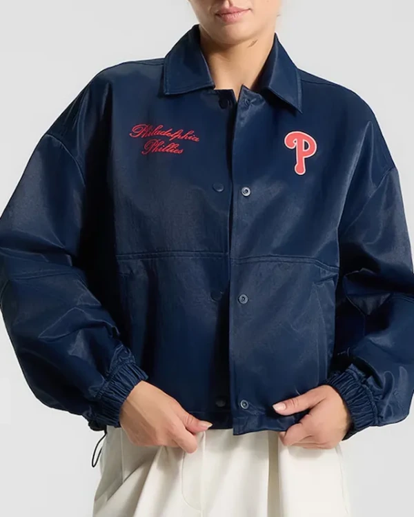 Philadelphia Phillies Coaches True Navy Full-Button Jacket