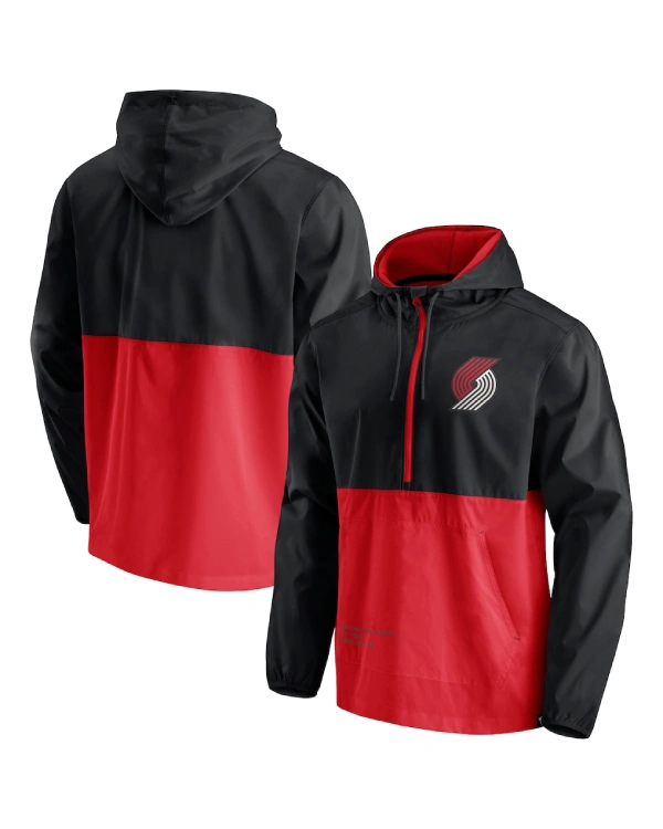 Portland Trail Blazers Half-Zip Hooded Jacket