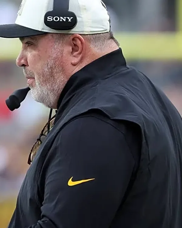 Preseason 2026 Pittsburgh Steelers Mike McCarthy Half-Zip Sideline Vest in Black