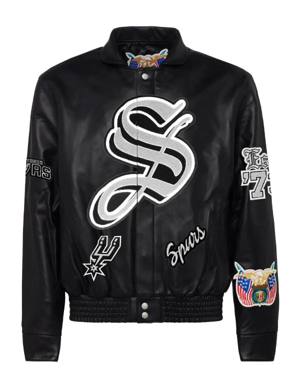 San Antonio Spurs Black Leather Jacket