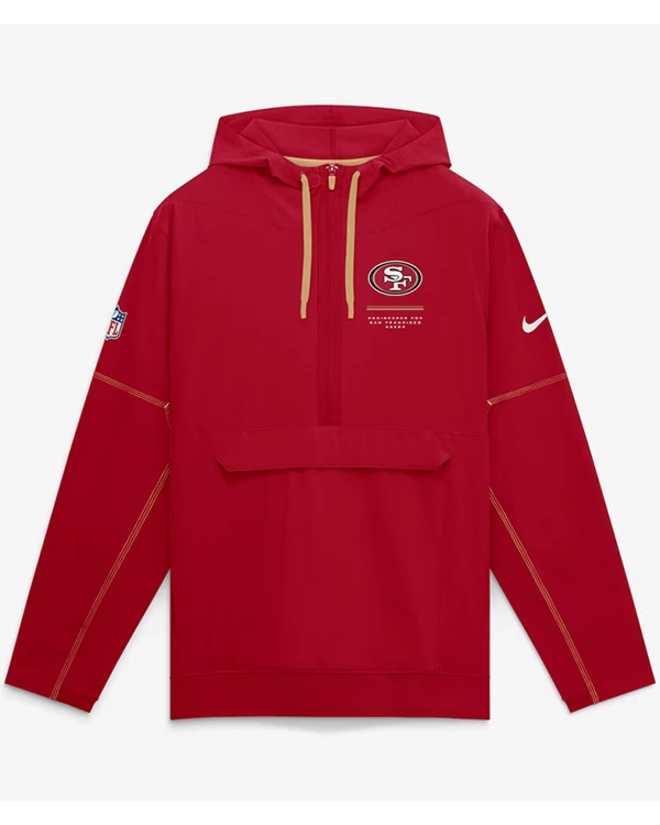 San Francisco 49ers 2026 Sideline Anorak Half-Zip Jacket