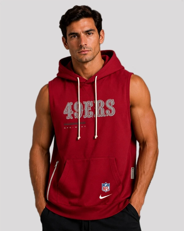 San Francisco 49ers 2026 Sideline Sleeveless Hoodie