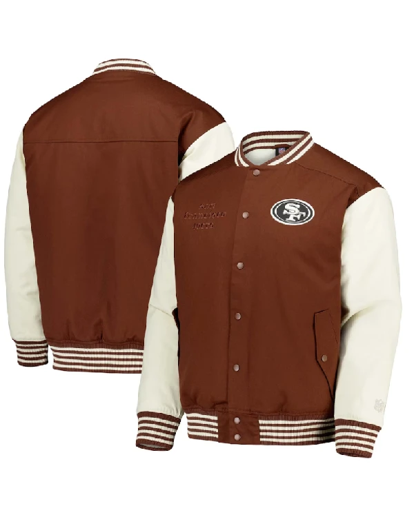 San Francisco 49ers Elements Classic Pewter Varsity Jacket