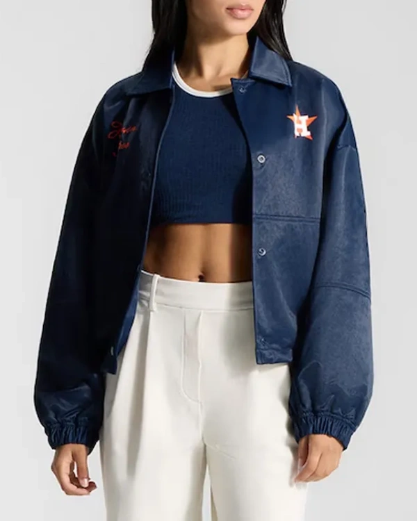 Shop True Navy Houston Astros Coaches Full-Button Jacket