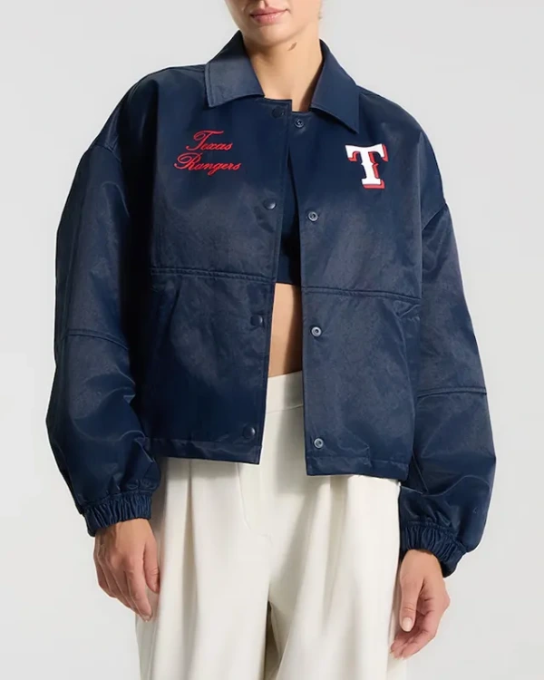 Texas Rangers Coaches True Navy Full-Button Jacket