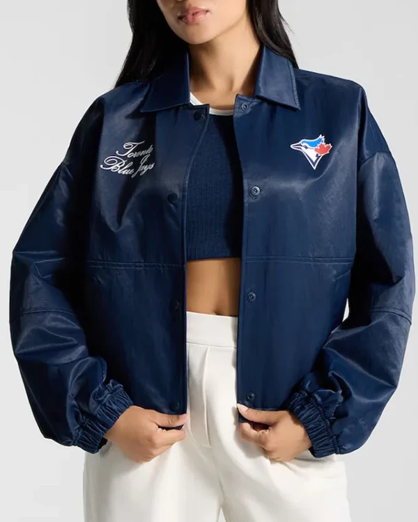 Toronto Blue Jays Coaches True Navy Full-Button Jacket