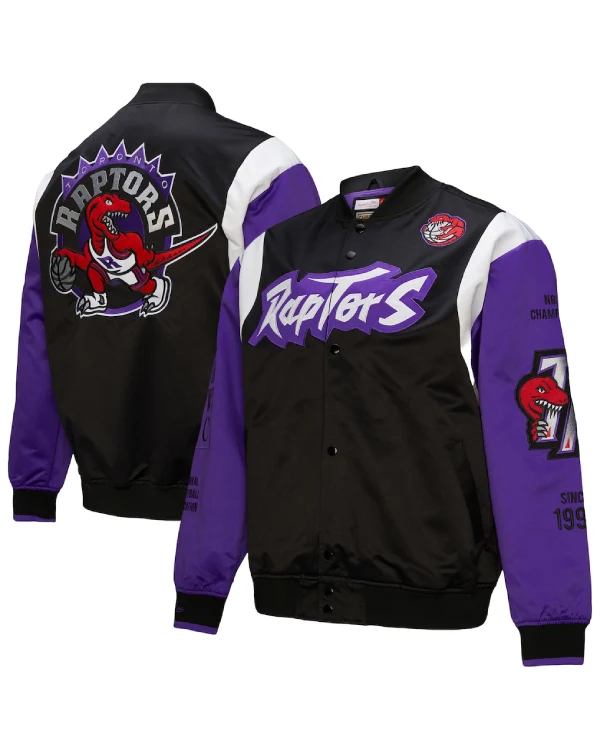 Toronto Raptors Full-Snap Satin Jacket