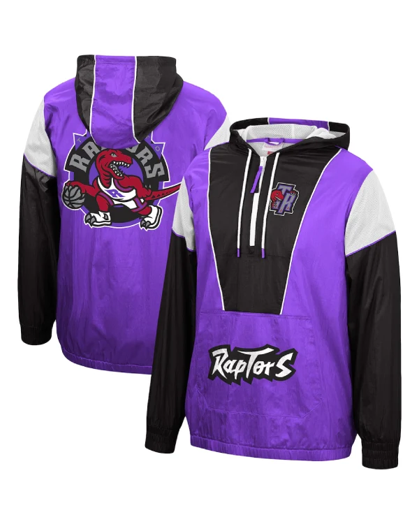 Toronto Raptors Half-Zip Windbreaker Jacket