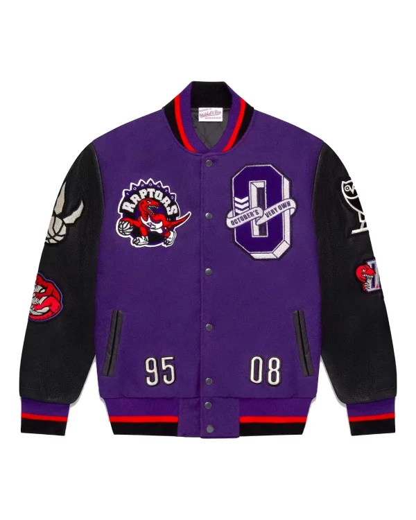 Toronto Raptors Purple Varsity Jacket