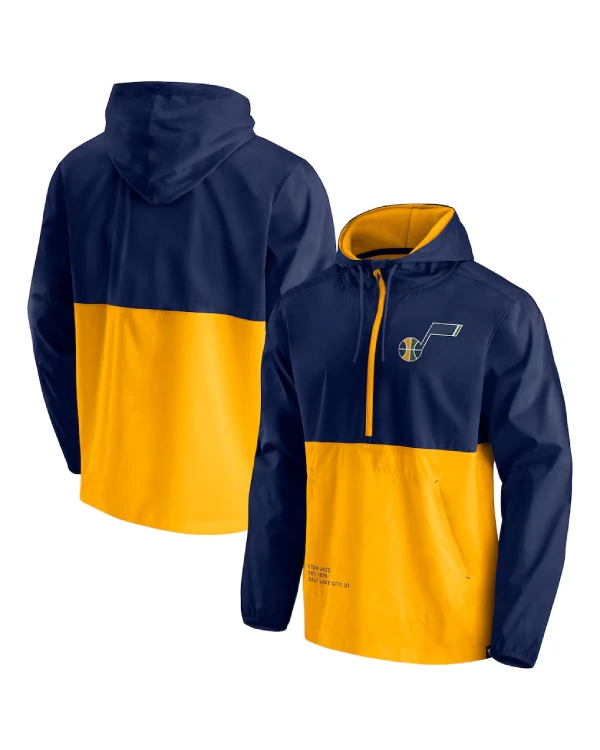 Utah Jazz Half-Zip Hooded Jacket