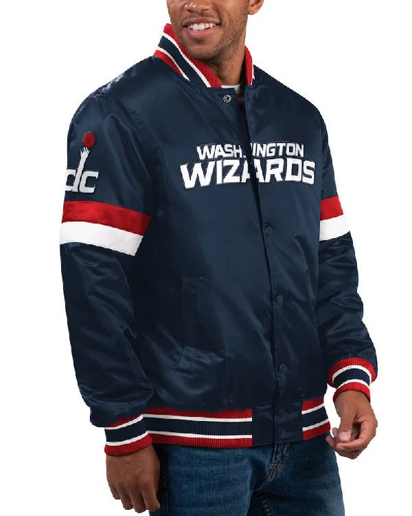 Washington Wizards Full-Snap Satin Jacket