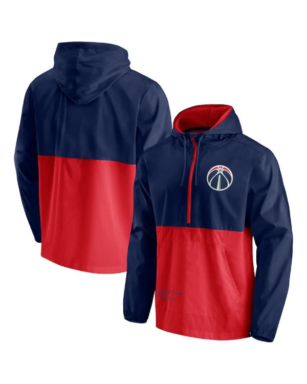 Washington Wizards Half-Zip Hooded Jacket