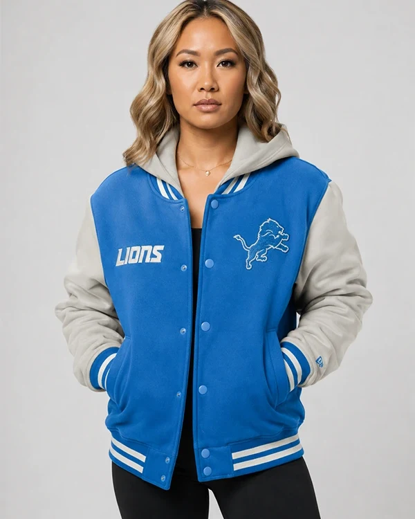 Womens Detroit Lions 2026 New Era Hoodie Jacket