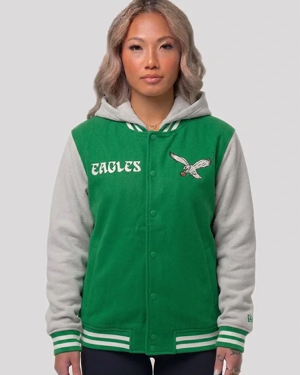 Womens Philadelphia Eagles 2026 New Era Hoodie Jacket