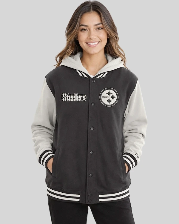 Womens Pittsburgh Steelers 2026 New Era Hoodie Jacket