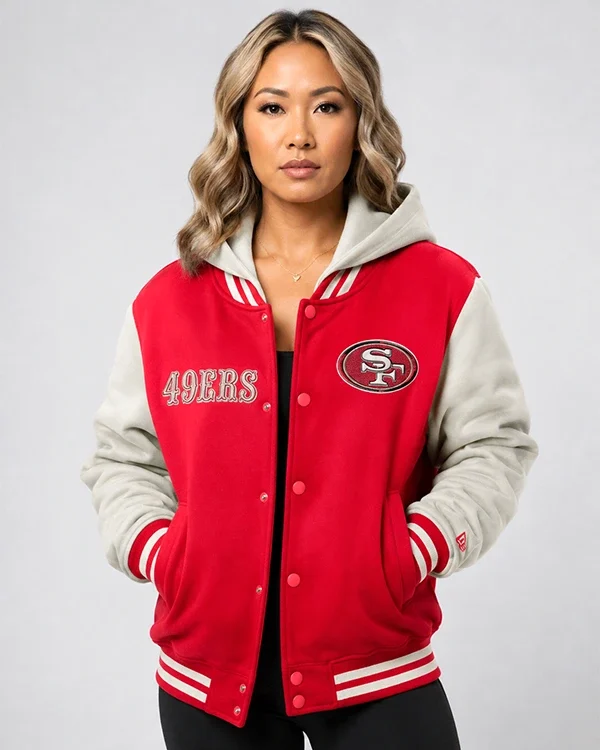 Womens San Francisco 49ers 2026 New Era Hoodie Jacket