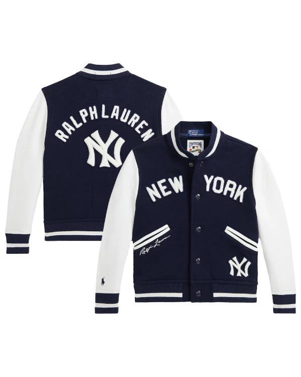 Yankees Polo Ralph Lauren Navy Preschool Jacket