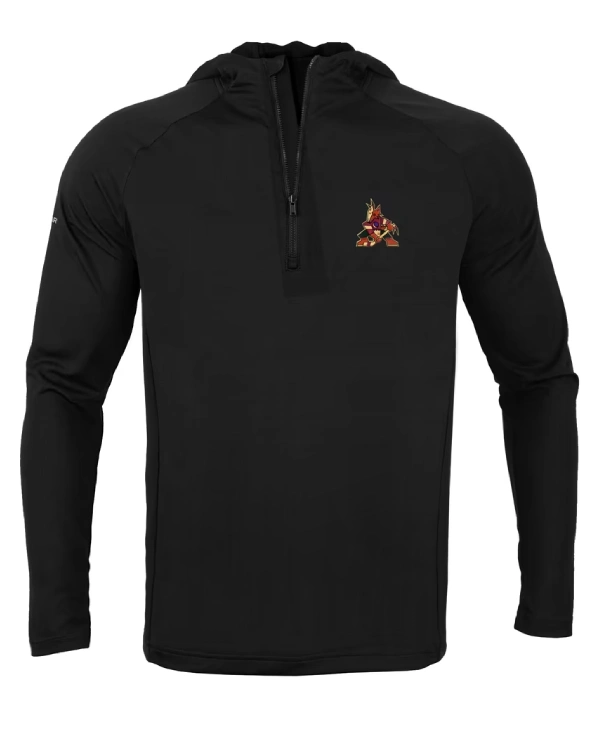 Arizona Coyotes Half Zip Black Hooded Jacket
