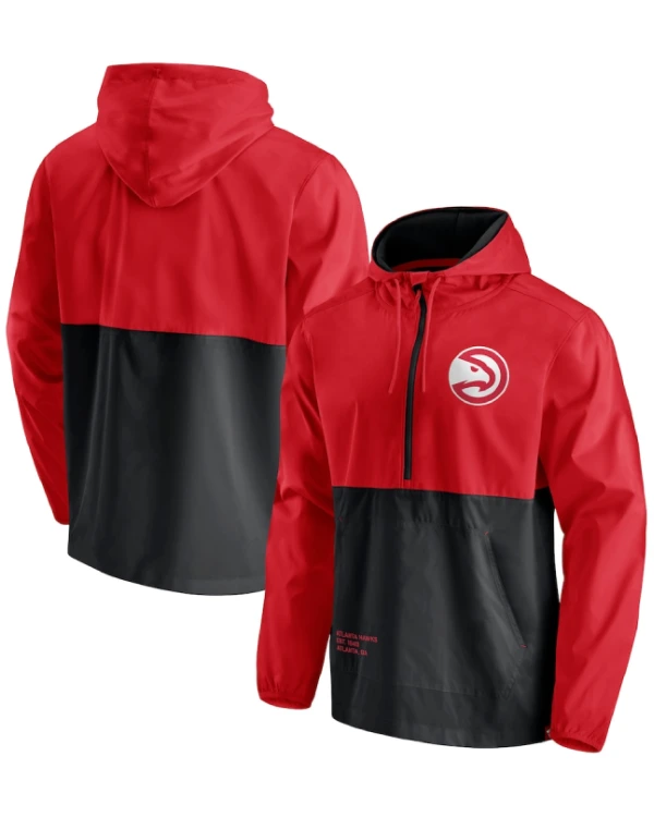 Atlanta Hawks Half-Zip Hooded Jacket