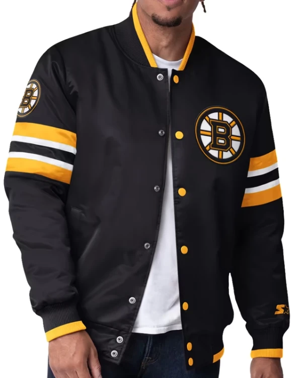 Boston Bruins Full-Snap Starter Varsity Jacket
