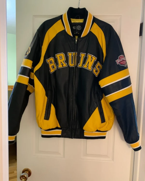Boston Bruins Full Zip Leather Jacket
