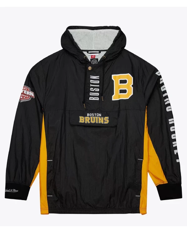 Boston Bruins Half Zip Hooded Jacket