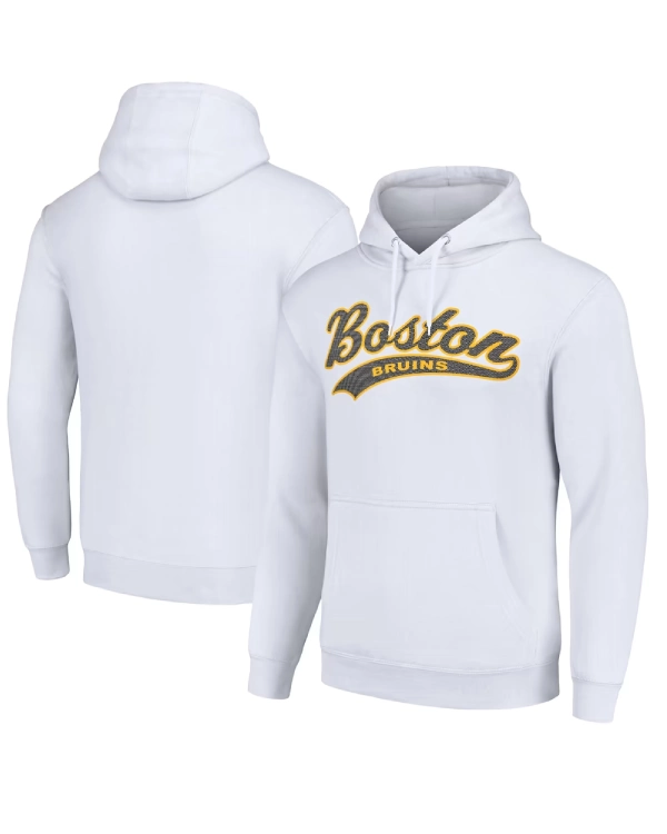 Boston Bruins White Pullover Hoodie