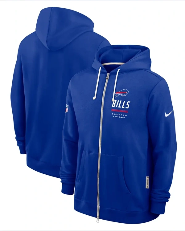 Buffalo Bills 2026 Sideline Zip-Up Hoodie