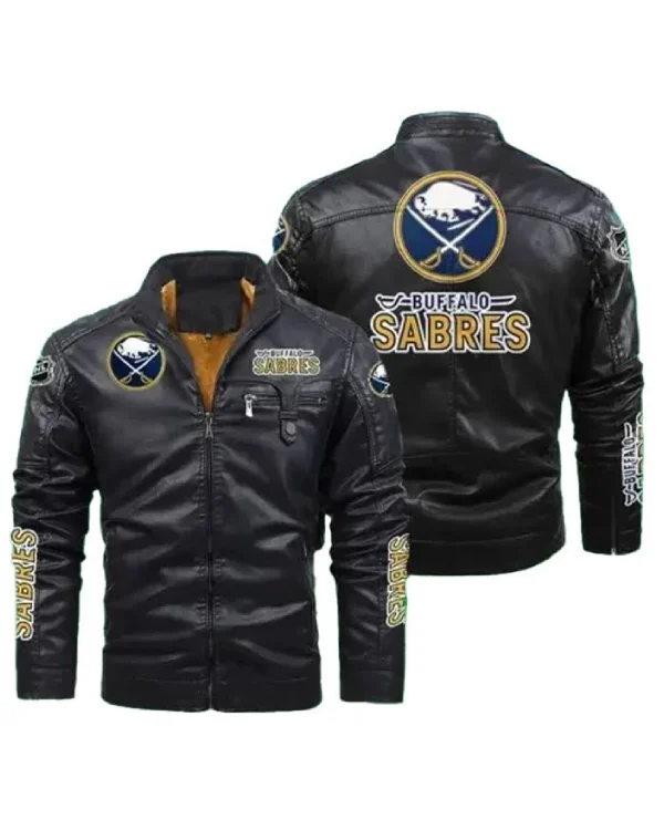 Buffalo Sabres Motorcycle Leather Jacket